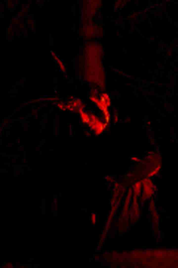 Reliquary V, posing for a photo taken by Sinner Vision