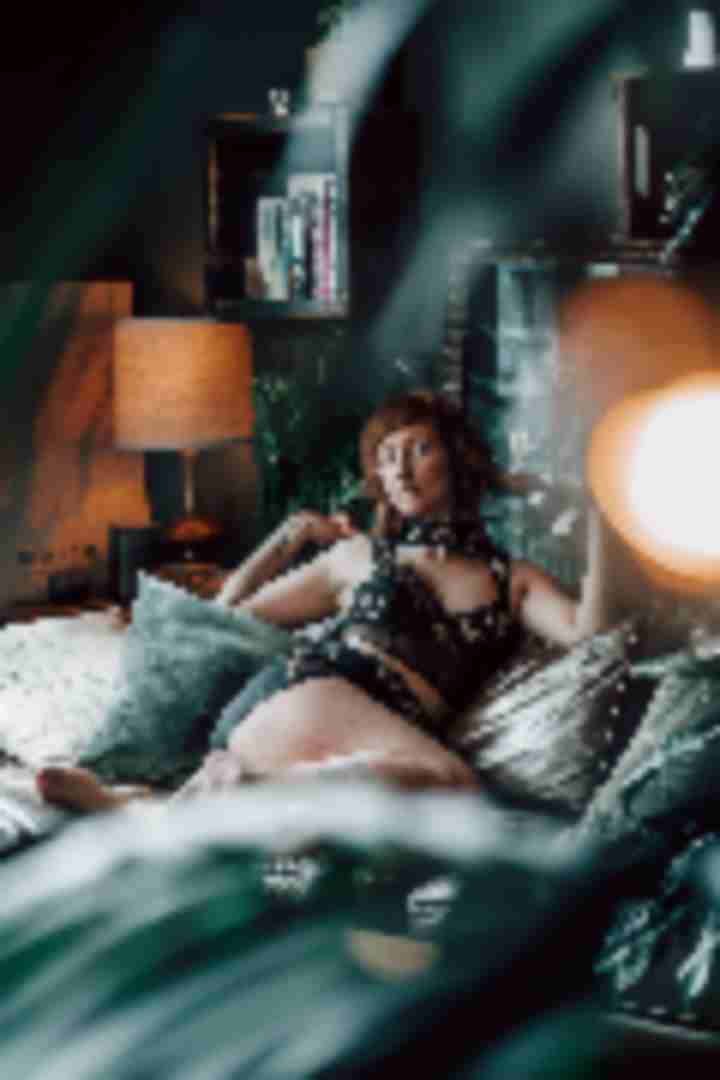 Carissa Mo, posing for a photo taken by Sinner Vision